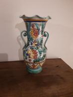 Italiaanse terracotta vaas mart bloemen motief, Ophalen of Verzenden