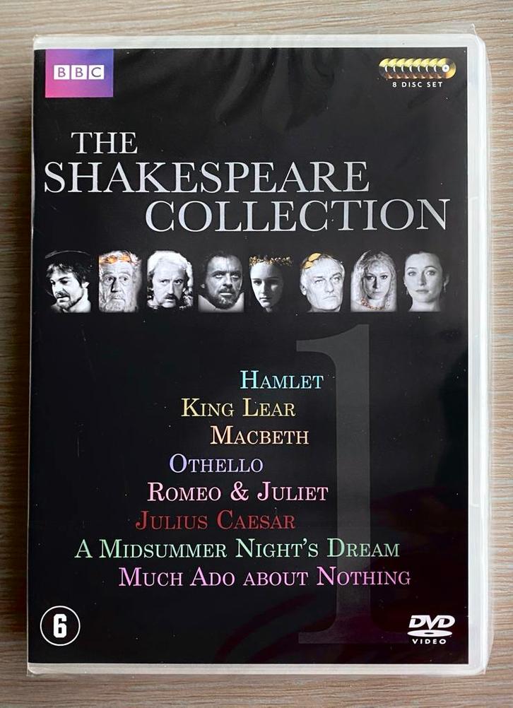 DVD-box ‘The Shakespeare Collection’ (BBC), Cd's en Dvd's, Dvd's | Documentaire en Educatief, Nieuw in verpakking, Kunst of Cultuur