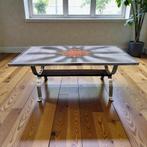 Vintage space age coffee table/salontafel met chromen frame, Ophalen of Verzenden