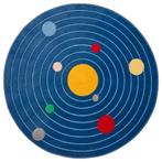 Tapijt kinderkamer, Ophalen, Blauw, Rond, 100 tot 150 cm