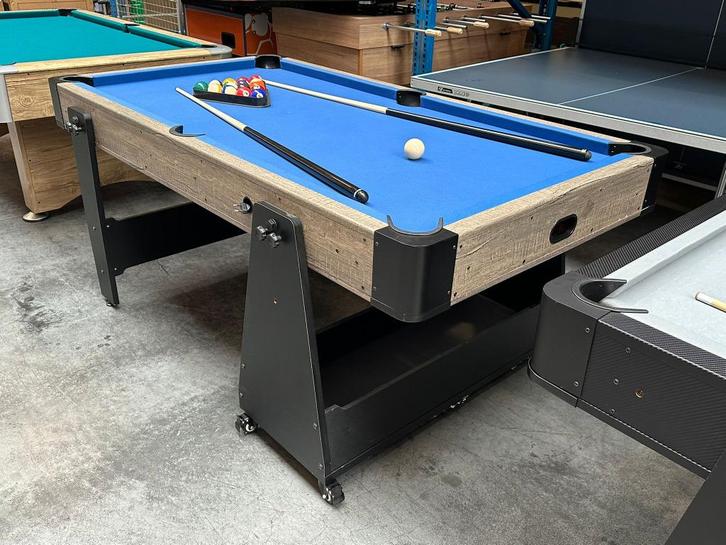 TopTable Pooltafel Inklapbaar Twist 6FT Billard, Sport en Fitness, Biljarten en Poolen, Zo goed als nieuw, Pooltafel, Ophalen of Verzenden