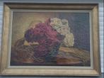 huile sur toile fleurs signe louis thysebaert, Antiek en Kunst, Ophalen of Verzenden
