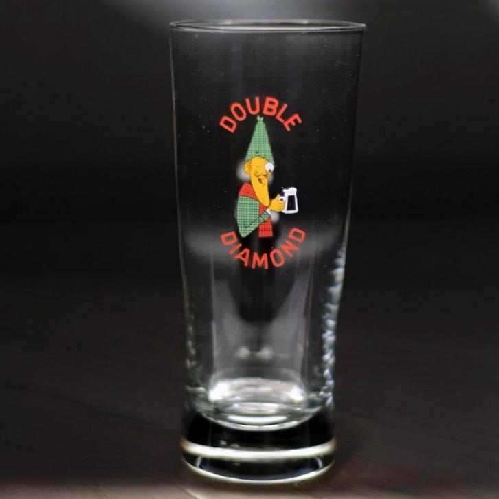 Dubbel diamantglas, Verzamelen, Biermerken, Zo goed als nieuw, Glas of Glazen, Overige merken, Ophalen of Verzenden