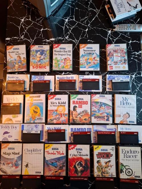 30 Sega Master System-games in dozen!, Games en Spelcomputers, Games | Sega, Zo goed als nieuw, Master System, Avontuur en Actie