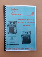 Service Manual: Seeburg W100/ HF100W (1953) jukebox nieuw, Verzenden, Seeburg