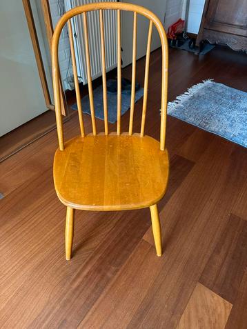 vintage Akerblom spijlenstoelen (6x), Ophalen, Vintage spijlenstoelen, Gebruikt, Bruin