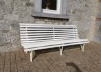 Grand banc de jardin de 2 mètres. Pieds en fonte et lattes e, Jardin & Terrasse, Enlèvement ou Envoi, Comme neuf, Bois