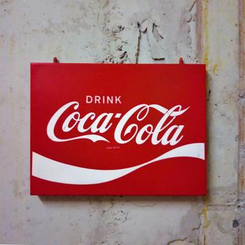 Reclamebord Coca-Cola Automaat Jaren 80 Vintage geen Emaille beschikbaar voor biedingen