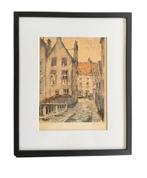 Set originele etsen – Hebbelinck – Brusselse straatgezichten, Antiek en Kunst, Kunst | Etsen en Gravures, Ophalen of Verzenden