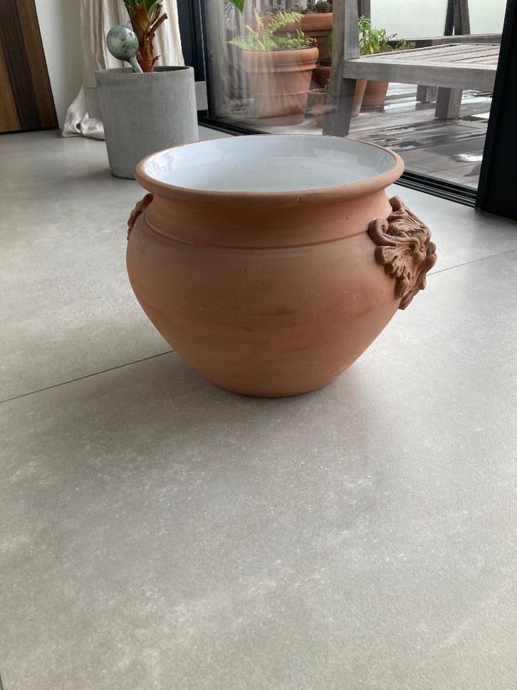Bloempot, Tuin en Terras, Bloempotten, Zo goed als nieuw, Terracotta, Binnen, Ophalen