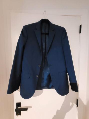 Donkerblauw kostuum (vest + broek) maat 42