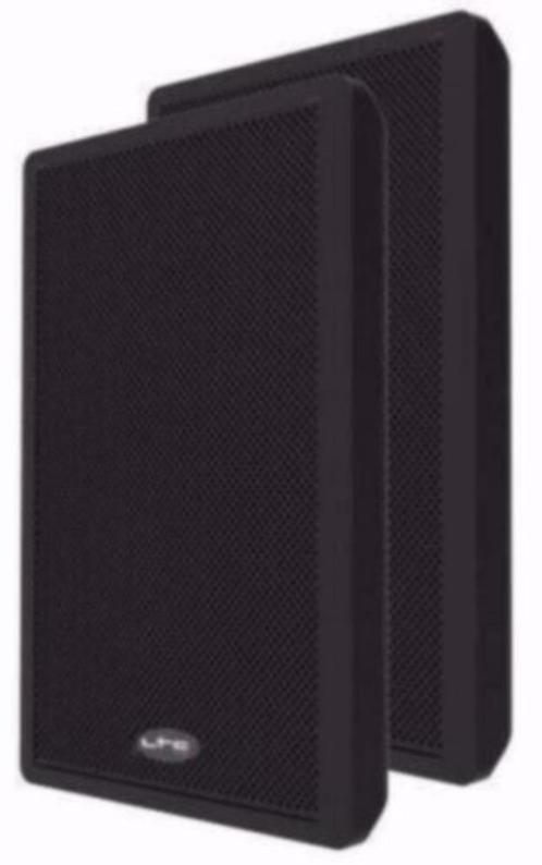 Slanke en extra platte muur speakers 2 x 60 Watt Black, Audio, Tv en Foto, Luidsprekerboxen, Nieuw, Front, Rear of Stereo speakers