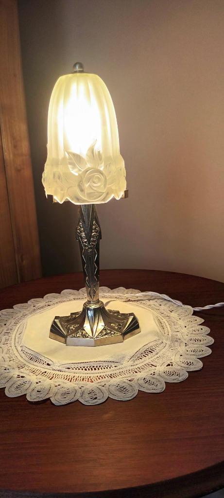 Lamp uit de Art Deco/Art Nouveau-periode, gesigneerd Gilles, Antiek en Kunst, Antiek | Verlichting, Ophalen of Verzenden