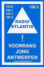 Sticker Radio Atlantis Antwerpen, Verzamelen, Verzenden, Zo goed als nieuw, Film, Tv of Omroep