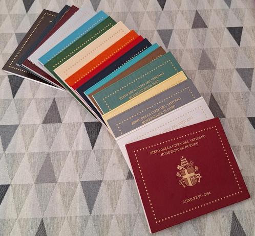 Vaticaan verschillende jaarsets 8 munten 2004 tot 2023, Postzegels en Munten, Munten | Europa | Euromunten, Setje, Overige waardes