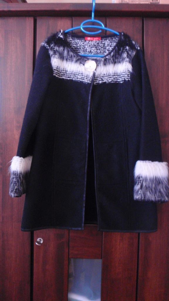 Zwart-witte wollen cardigan trui/vest - Olivier Philips, Kleding | Dames, Truien en Vesten, Zo goed als nieuw, Zwart, Ophalen