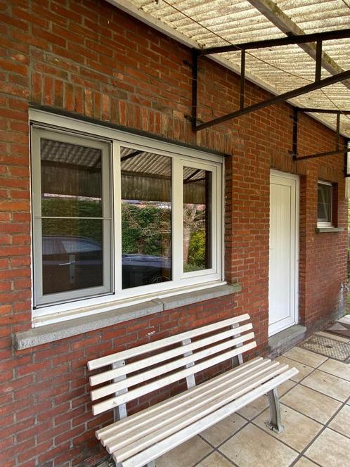 Pvc raam 3 vensters, Doe-het-zelf en Bouw, Glas en Ramen, Gebruikt, Gevelraam of Ruit, 120 tot 160 cm, 160 cm of meer, Dubbelglas