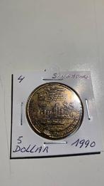 Singapore 5 dollar 1990, Postzegels en Munten, Ophalen of Verzenden