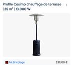 terrasverwarmer parasol profiel gas 13000W zwart nieuw, Tuin en Terras, Ophalen, Gas, Parasol