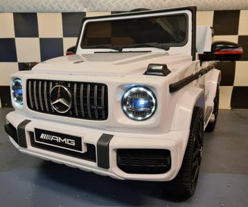 Kinderauto Mercedes G63 - soft start - leren zit - met RC, Enlèvement ou Envoi, Neuf, Télécommande