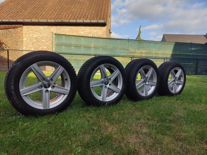 Recente winterbanden op alu velgen Audi 16", Auto-onderdelen, Banden en Velgen, Banden en Velgen, Winterbanden, 16 inch, 205 mm