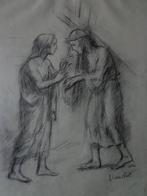 tekening Jules Van Ael Jezus ontmoet zijn bedroefde moeder, Enlèvement ou Envoi