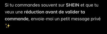 RÉDUCTION SUR VOS COMMENDES SHEIN beschikbaar voor biedingen