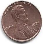 munten USA One Cent Lincoln 1974 Pr, Ophalen of Verzenden, Losse munt, Noord-Amerika