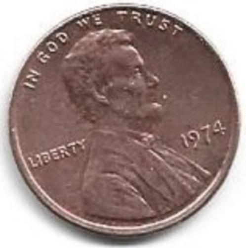 munten USA One Cent Lincoln 1974 Pr, Postzegels en Munten, Munten | Amerika, Losse munt, Noord-Amerika, Ophalen of Verzenden