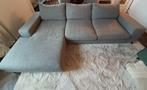 3 zit L-zetel grijs - overstock home, Huis en Inrichting, Ophalen, Gebruikt, Stof