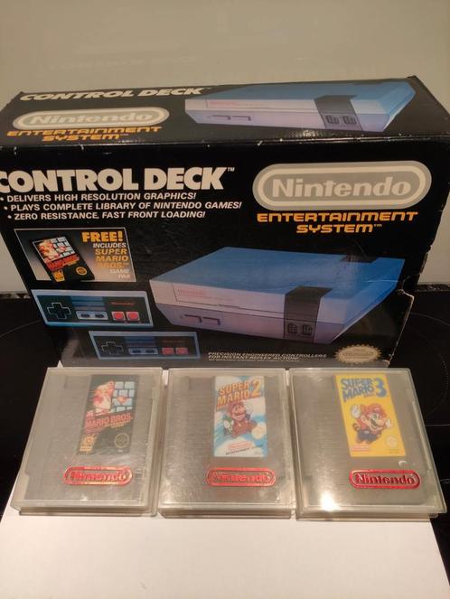 Nintendo NES Control Deck + Mario-serie, Games en Spelcomputers, Spelcomputers | Nintendo NES, Gebruikt, Ophalen of Verzenden