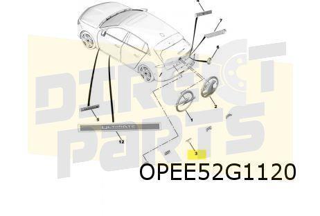Opel Astra L (1/22-) (O5) embleem tekst "Astra" op achterkle, Auto-onderdelen, Carrosserie, Opel, Nieuw, Verzenden