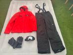 Skipak (jas 170cm, broek 180 cm) met skihandschoenen en bril, Kleding | Heren, Wintersportkleding, Ophalen, Zo goed als nieuw