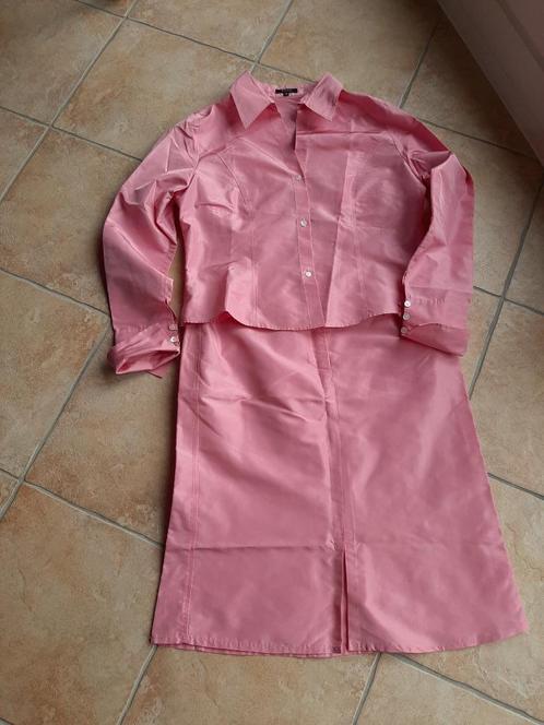Mark Rok en blouse 100% zijde maat 44, Kleding | Dames, Blouses en Tunieken, Zo goed als nieuw, Maat 42/44 (L), Roze, Verzenden