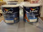 2 nieuwe potten Levis Ambiance satijn eierschaal lak 5L, Nieuw, Lak, 5 tot 10 liter, Wit
