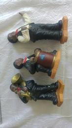 Vintage 3 figurines jazz afrique porcelaine faïence, Antiquités & Art, Enlèvement ou Envoi