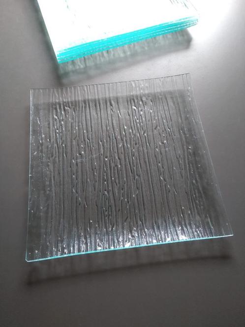 6 glazen borden merk 4goodz, Huis en Inrichting, Keuken | Servies, Zo goed als nieuw, Bord(en), Glas, Ophalen of Verzenden