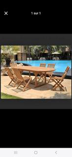 liquidatie  Uitschuifbare tafel 180-240 cm met 6 stoele, Ophalen, Nieuw, Hout