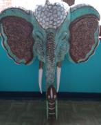 Groot olifantenhoofd in hout gesneden, Antiquités & Art, Enlèvement