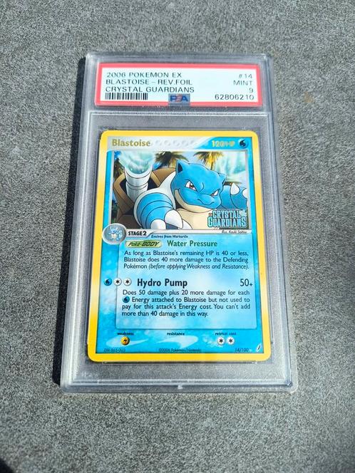 Blastoise EX Crystal Guardians Reverse PSA 9, Hobby en Vrije tijd, Verzamelkaartspellen | Pokémon, Zo goed als nieuw, Losse kaart