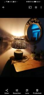 Mooie landelijke  lamp j-line met stenen voet, Huis en Inrichting, Lampen | Tafellampen, Ophalen of Verzenden, Zo goed als nieuw