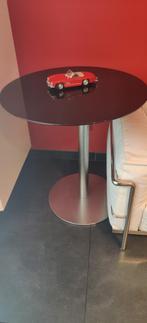 Lapalma Brio apertitieftafel zwart hout - RVS voet, Huis en Inrichting, Tafels | Bijzettafels, 60 cm of meer, 55 tot 75 cm, Modern