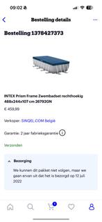 Intex zwembad 488x244x107cm, Tuin en Terras, Ophalen, Zo goed als nieuw