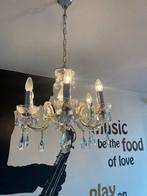 2 Cristallen Lusters, Huis en Inrichting, Lampen | Kroonluchters, Ophalen, Zo goed als nieuw, Glas