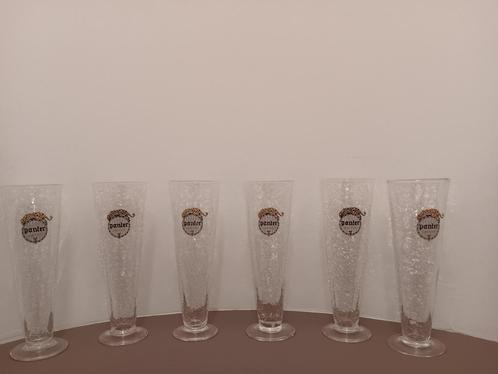 6 vintage Panter/Urtyp glazen Baasrode, Verzamelen, Biermerken, Zo goed als nieuw, Glas of Glazen, Overige merken, Ophalen of Verzenden