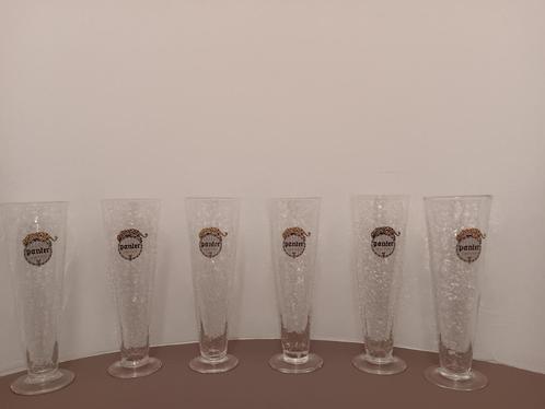 6 verres Panter/Urtyp vintage Baasrode, Collections, Marques de bière, Comme neuf, Verre ou Verres, Autres marques, Enlèvement ou Envoi