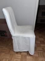 Chaise bois drapée housse coton blanc, Enlèvement, Comme neuf, Blanc, Bois