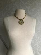 Gouden Medaillon Ketting, Handtassen en Accessoires, Ophalen of Verzenden, Gebruikt, Beige, Goud