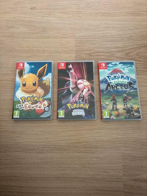 Pokemon Lets go Eevee, Shining Pearl, Legends of Arceus, Games en Spelcomputers, Games | Nintendo Switch, Zo goed als nieuw, Ophalen