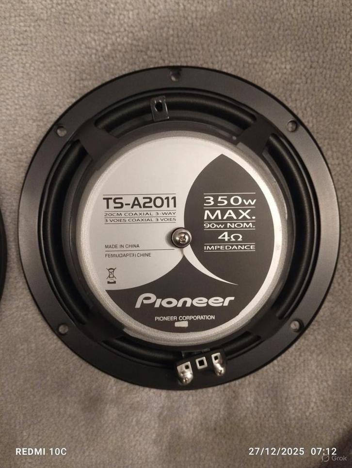 Enceinte auto Pionner 3 voies, Auto diversen, Autospeakers, Zo goed als nieuw, Ophalen